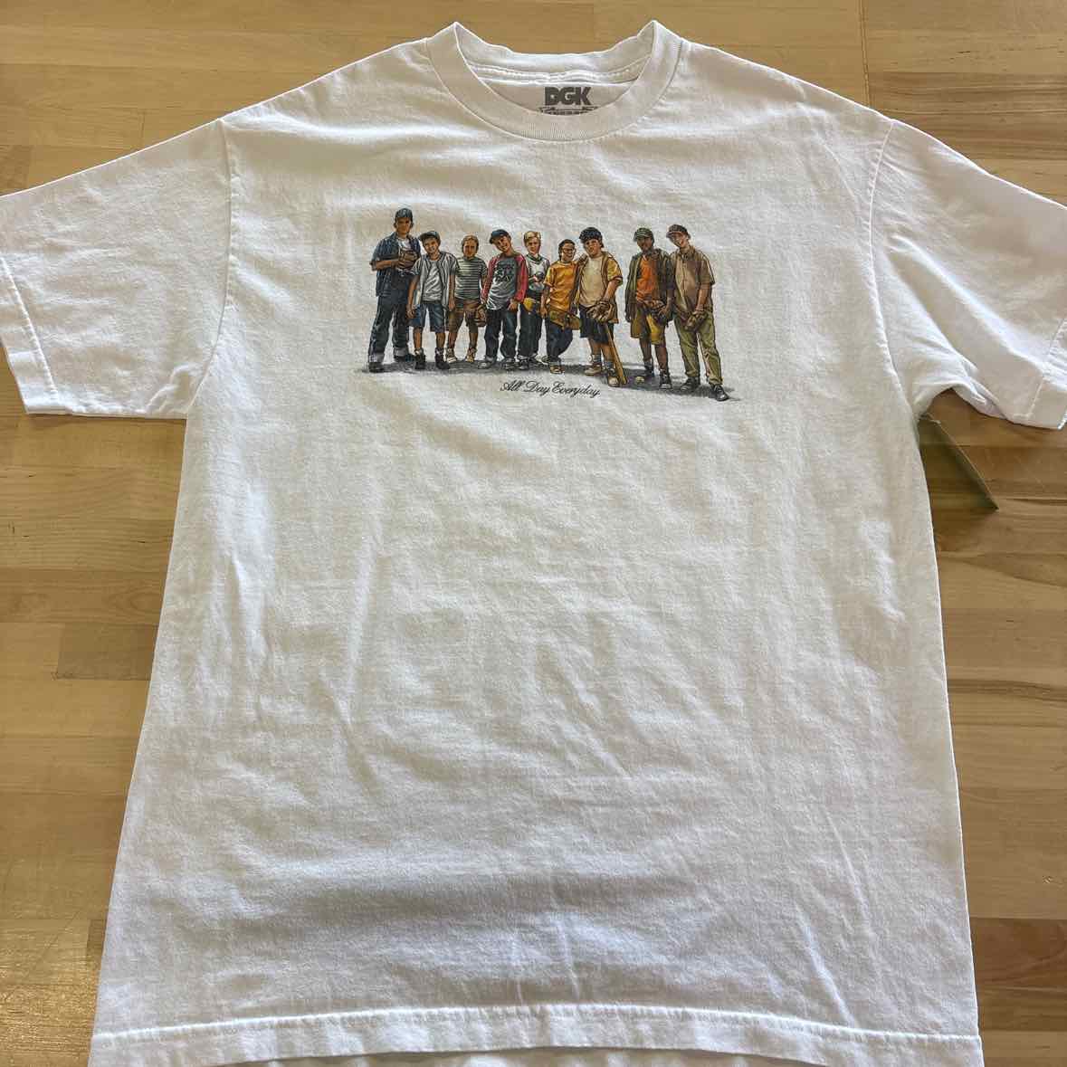 DGK Size L White Preloved MENS T-shirt