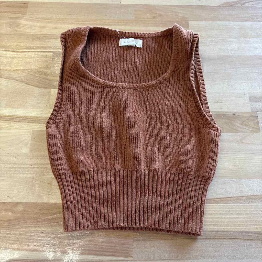 LA Hearts Size S Brown Sleeveless