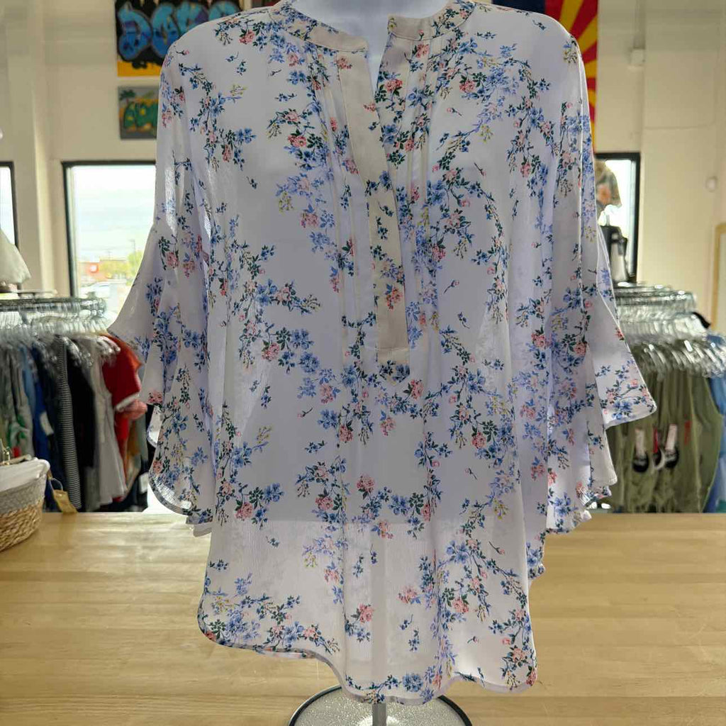Vince Camuto Size XS White Preloved Blouse LS