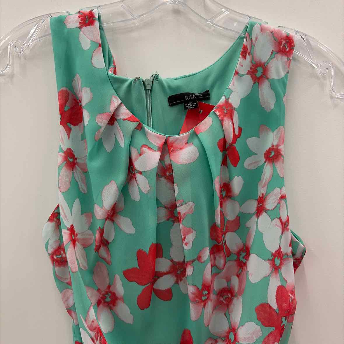 R&K Size 12 Teal Used Dress