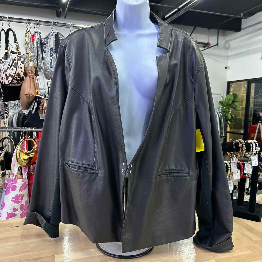 Black Rivet Size 3X Black Jacket