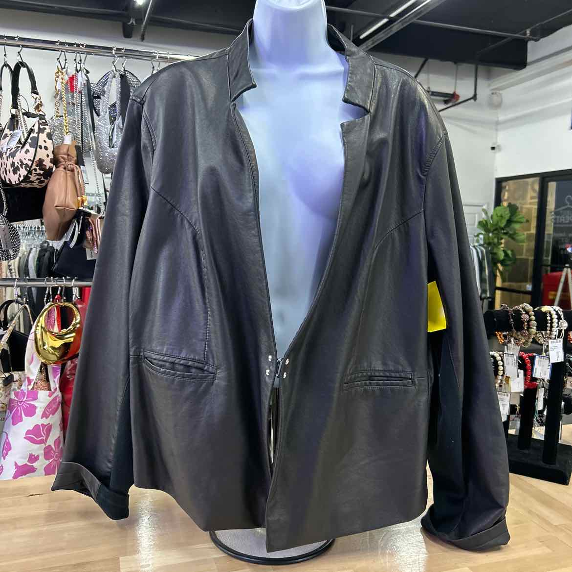 Black Rivet Size 3X Black Jacket