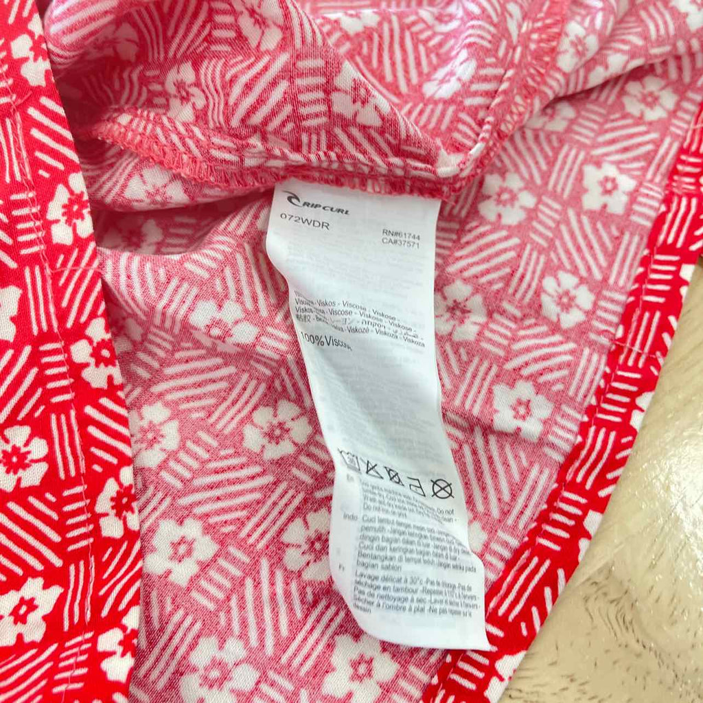 Rip Curl Size XS Cala Mayor Tie-Strap Mini Dress - Red