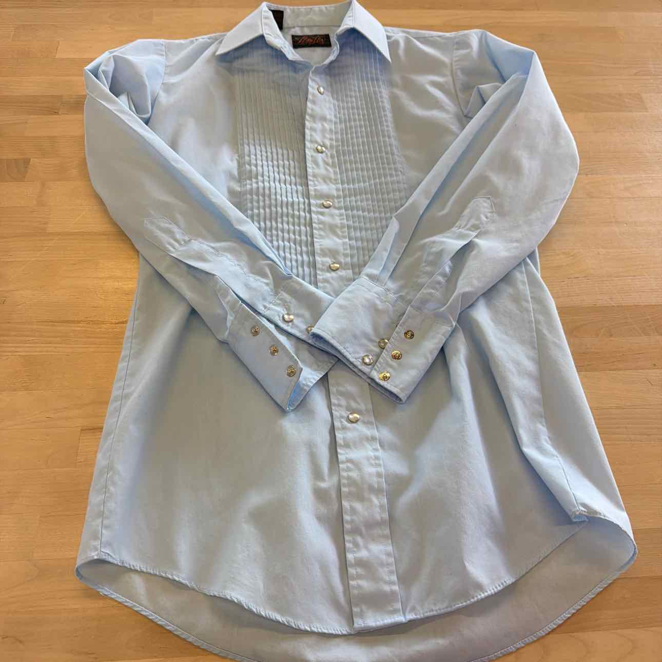 Size M Blue Preloved MENS Button Down Shirt