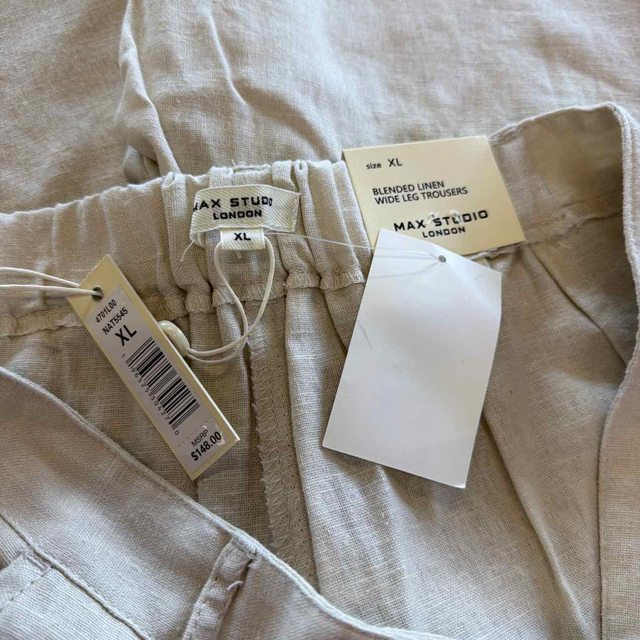 Max Studio Size XL Tan Preloved Pants