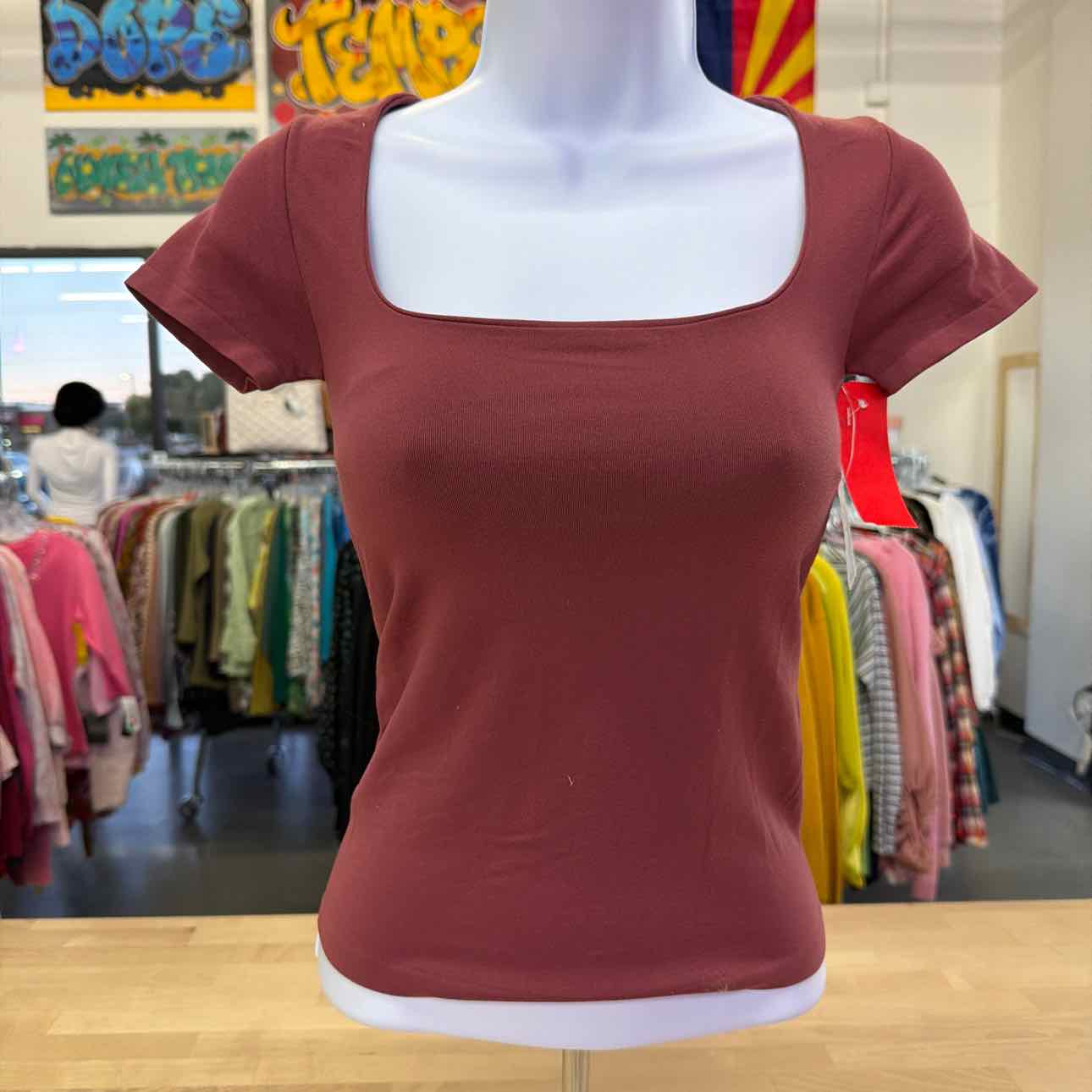 Women's Free People Clean Lines Sunfade Shirt XS/S Nutmeg