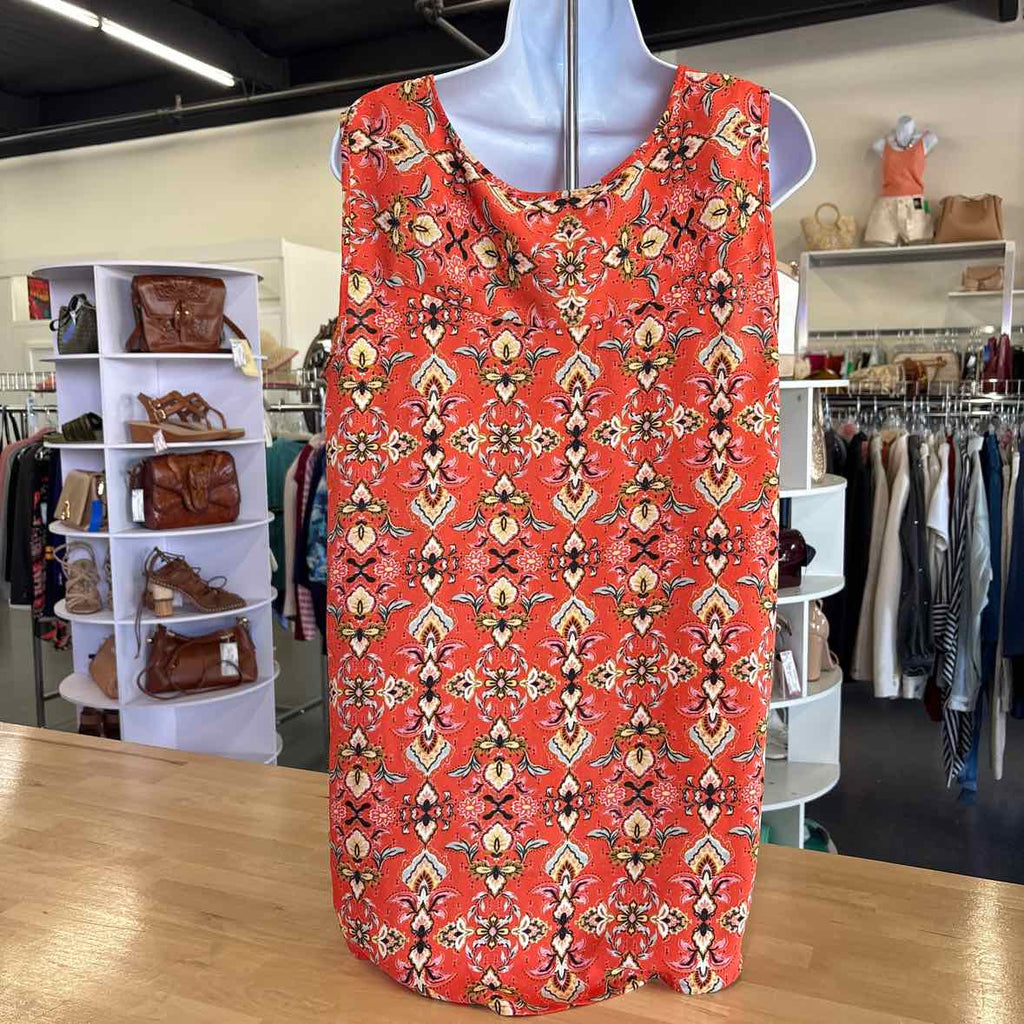 Style & Co. Size L Orange Preloved Sleeveless