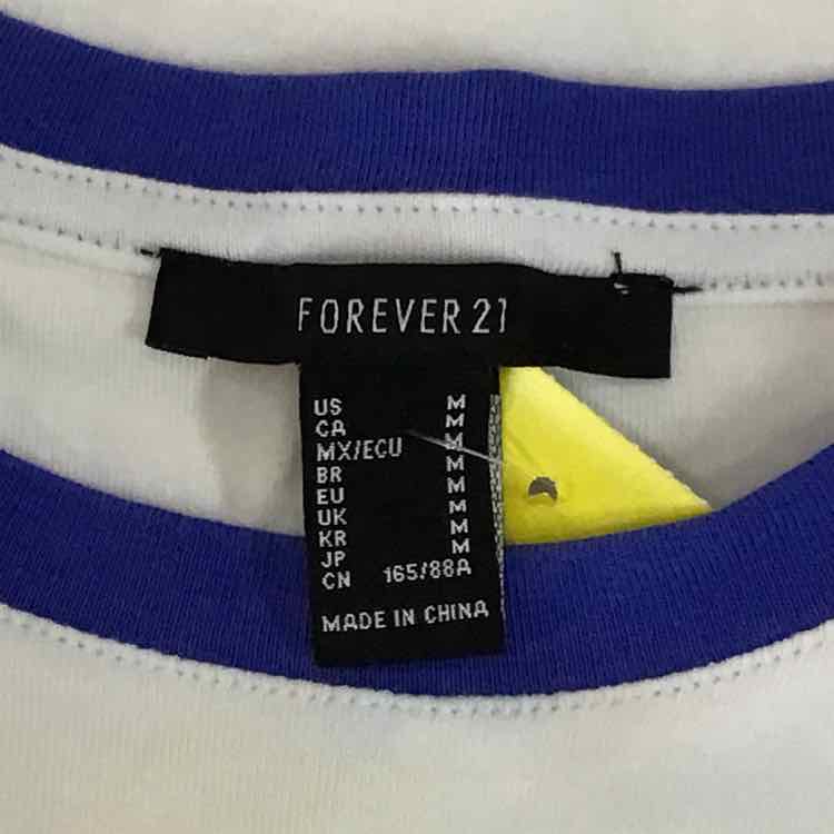 Forever 21 Size M White Preloved T-Shirt SS