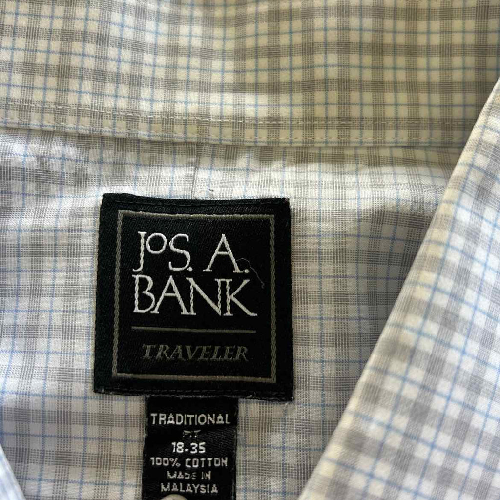 Jos.A.Bank Size 2XL White Preloved MENS Button Down Shirt