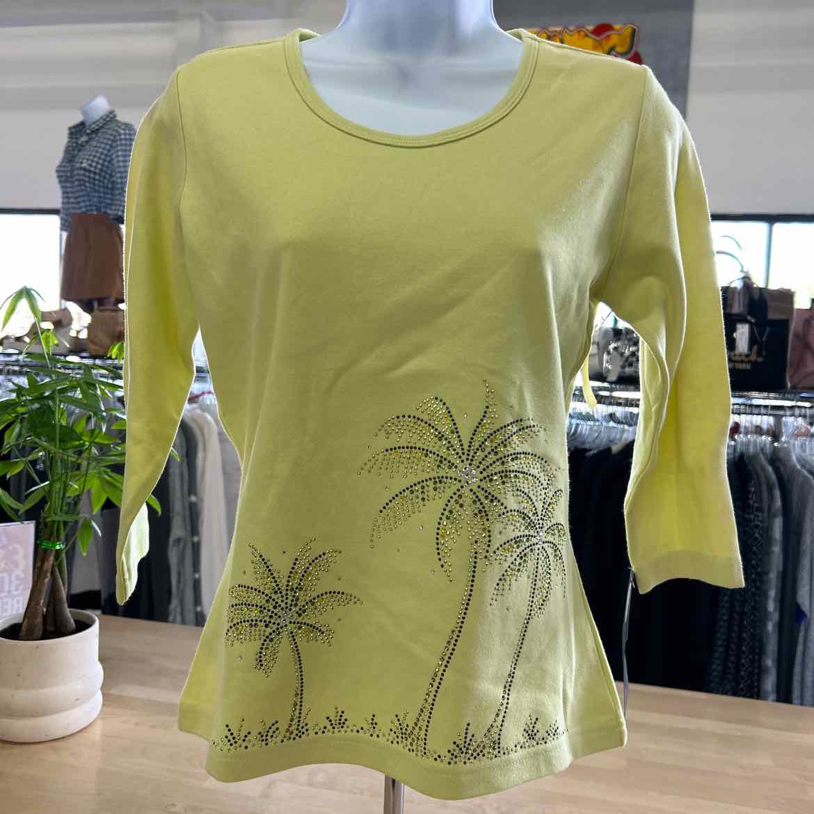 Christine Alexander Size S Green Long Sleeve
