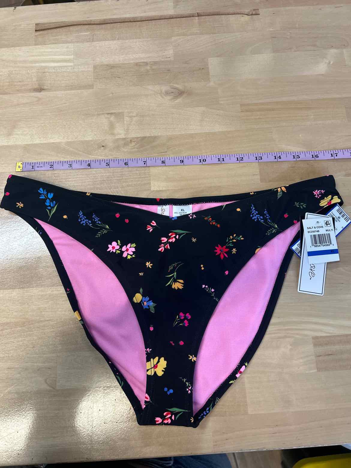 Salt + Cove Size XL Floral-Print V-Front Hipster Bottoms
