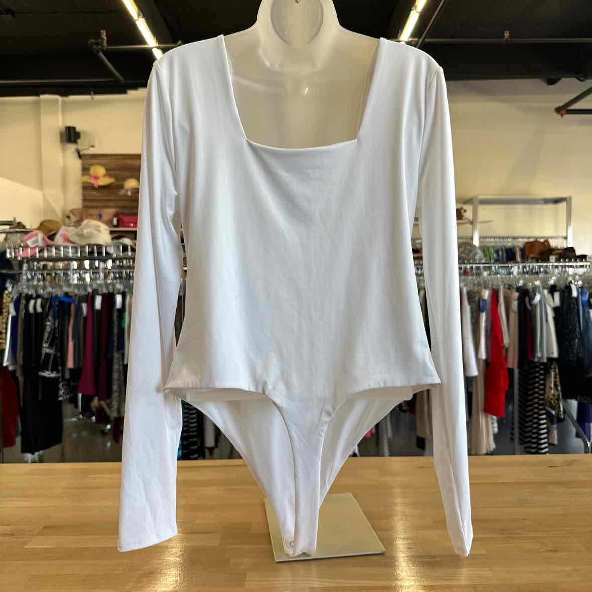 Fame Size XL White Bodysuit