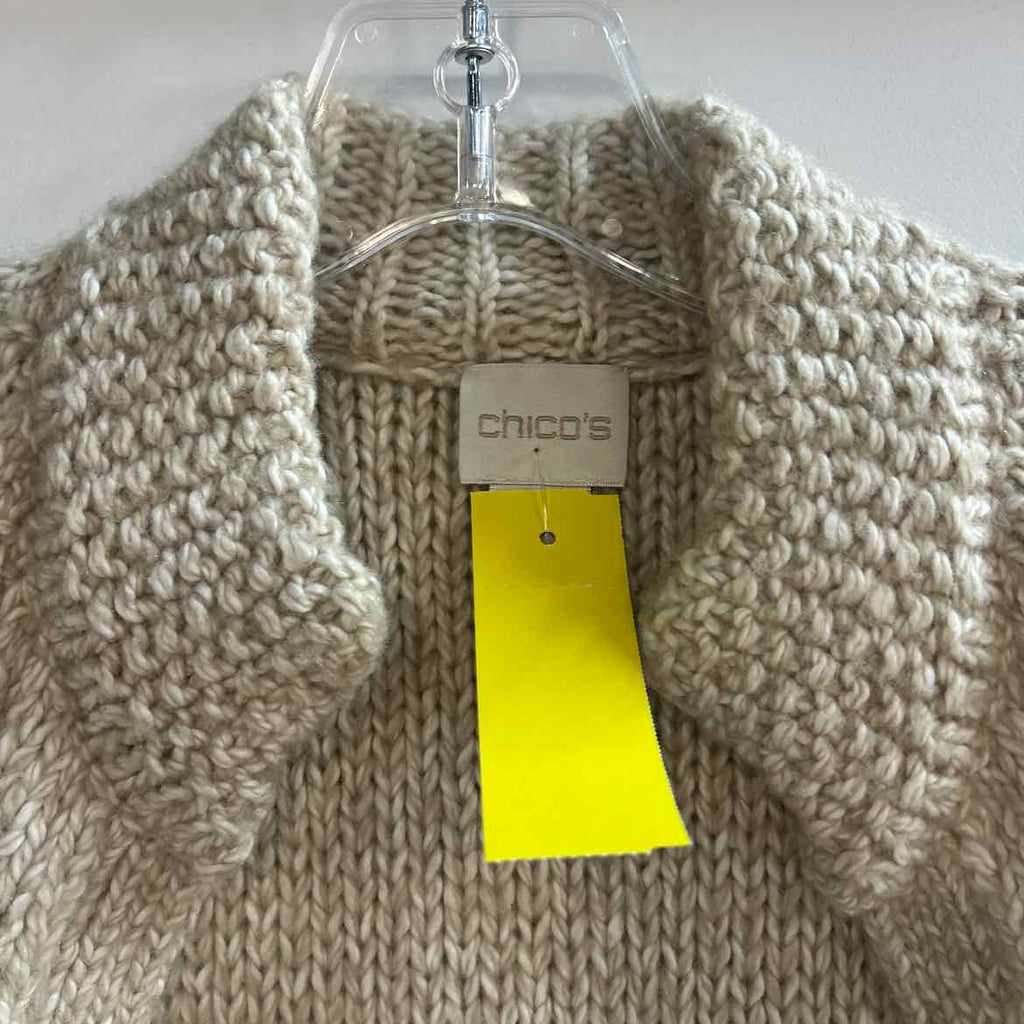 Chico's Size 2 Tan Preloved Duster