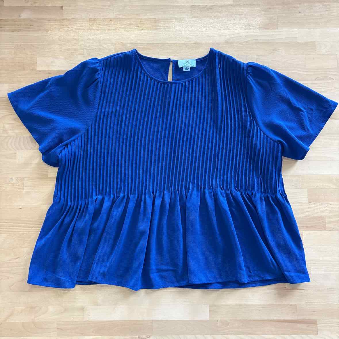 CeCe Size XL Blue Blouse