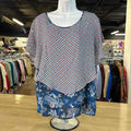 Notations Size PL Blue Pink Preloved Blouse SS