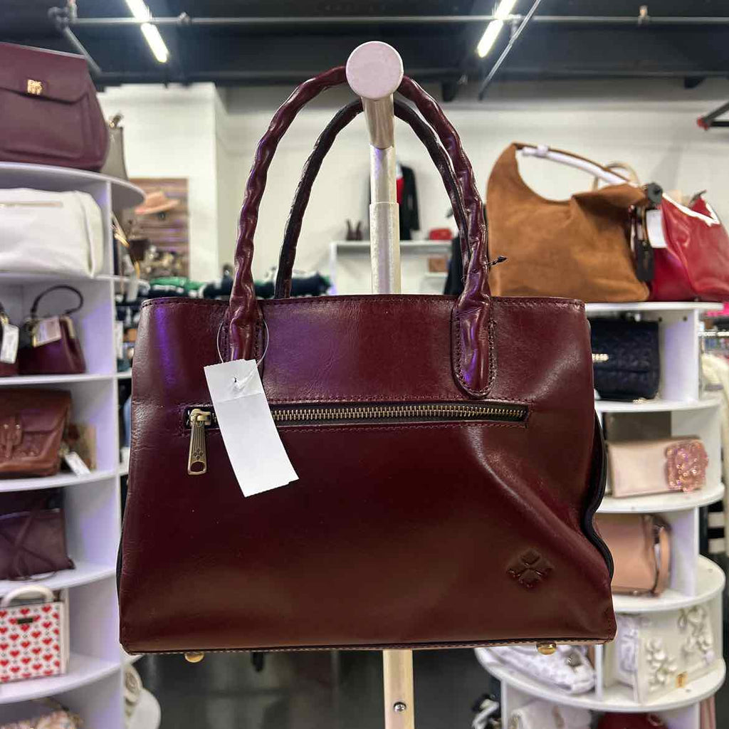 Patricia Nash Genovese Medium Leather Top Handbag Oxblood
