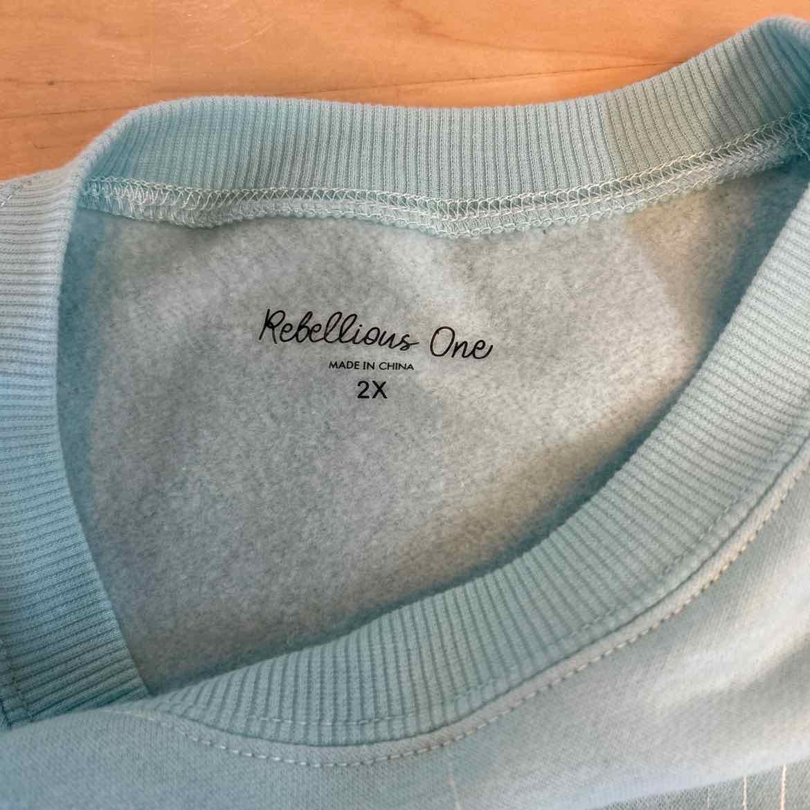 Rebellious One Size 2X Blue New Sweatshirt