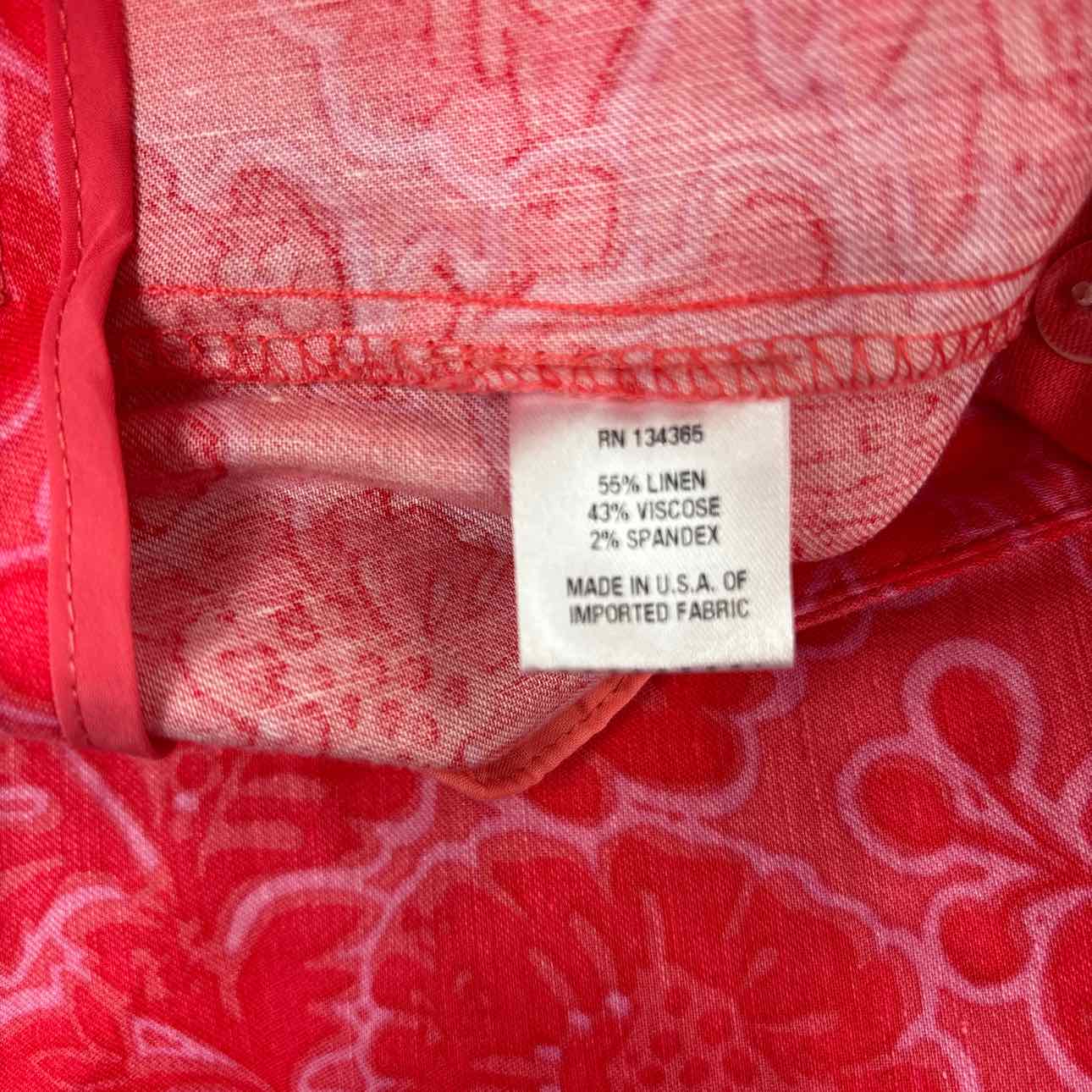 Sigrid Olsen Size 10 red/pink New Pants