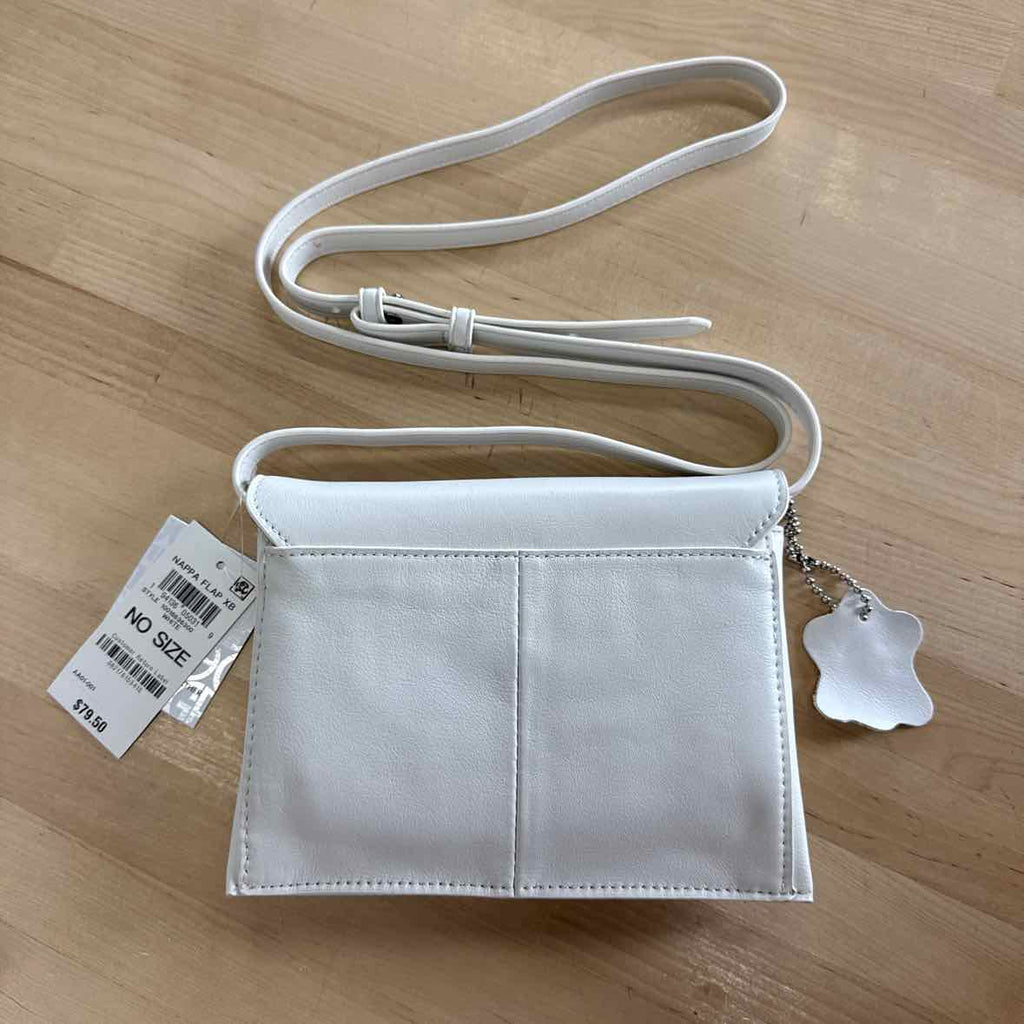 Giani Bernini Nappa Flap Crossbody - White  NWT