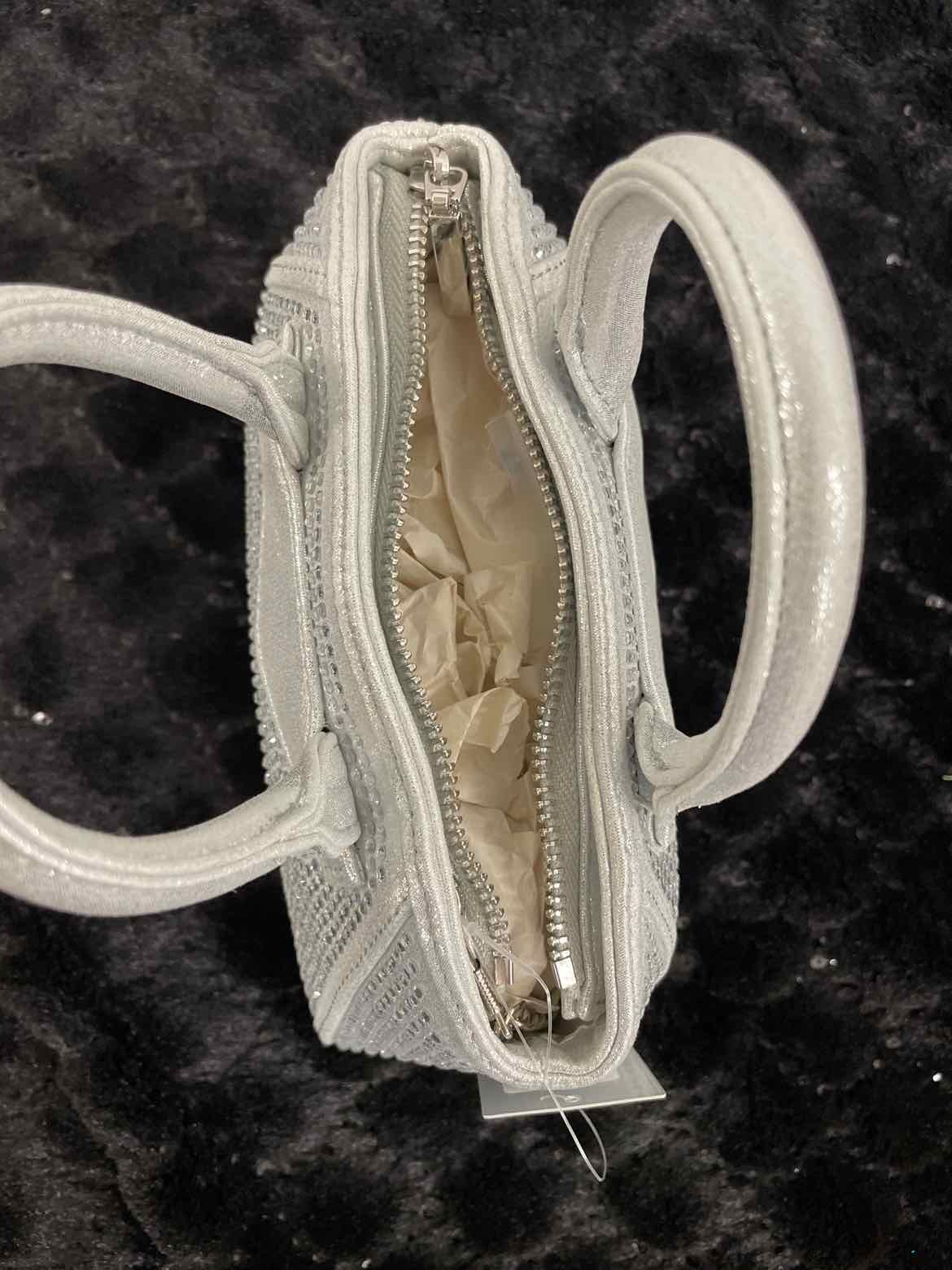 Nina All Over Crystal Satchel Silver No Size