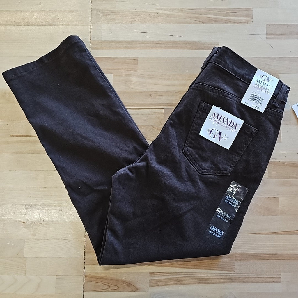 Gloria Vanderbilt Petite Amanda Straight-Leg Jean Coffee Roast
