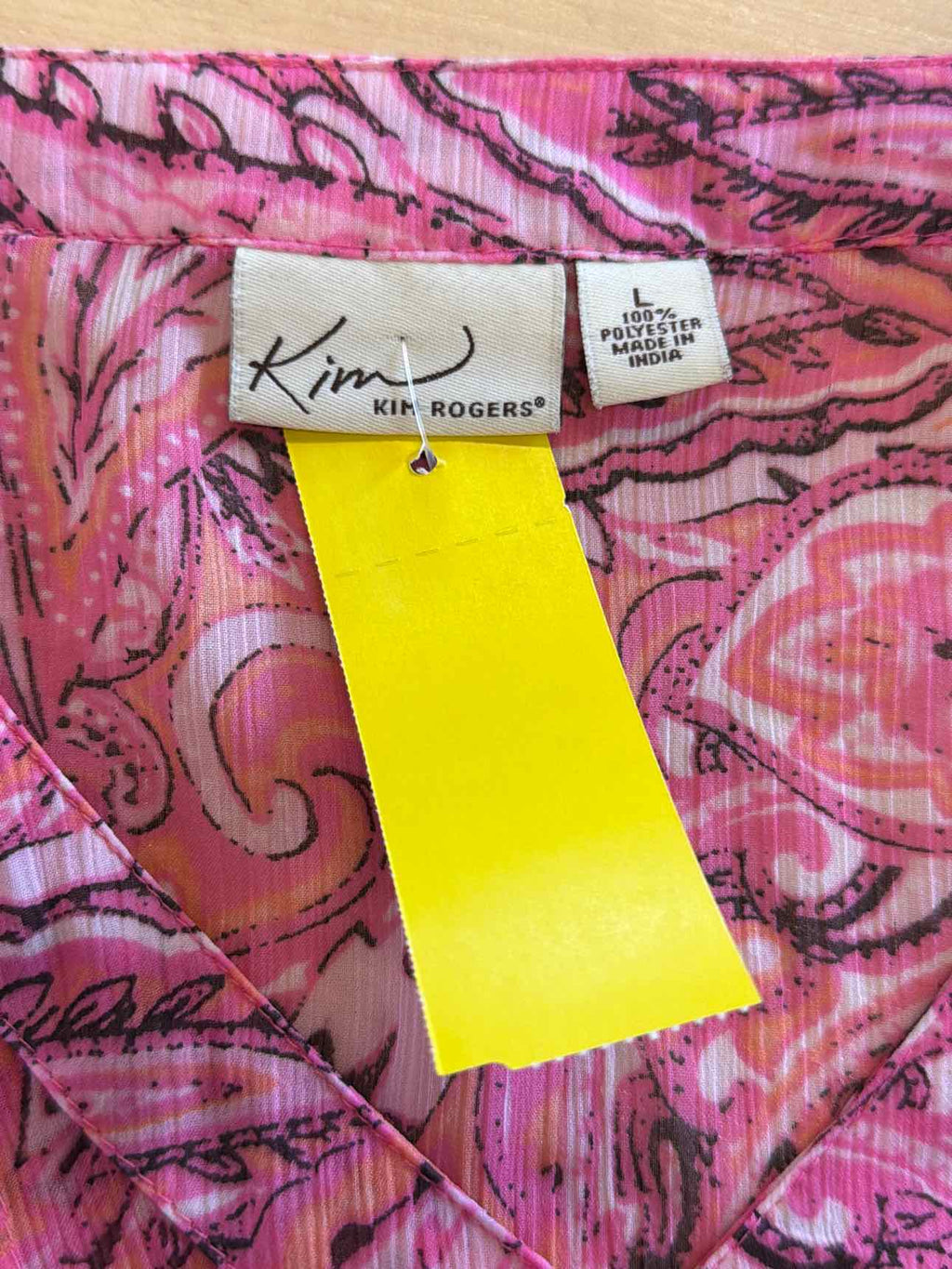 Kim Rogers Size L Pink Blouse