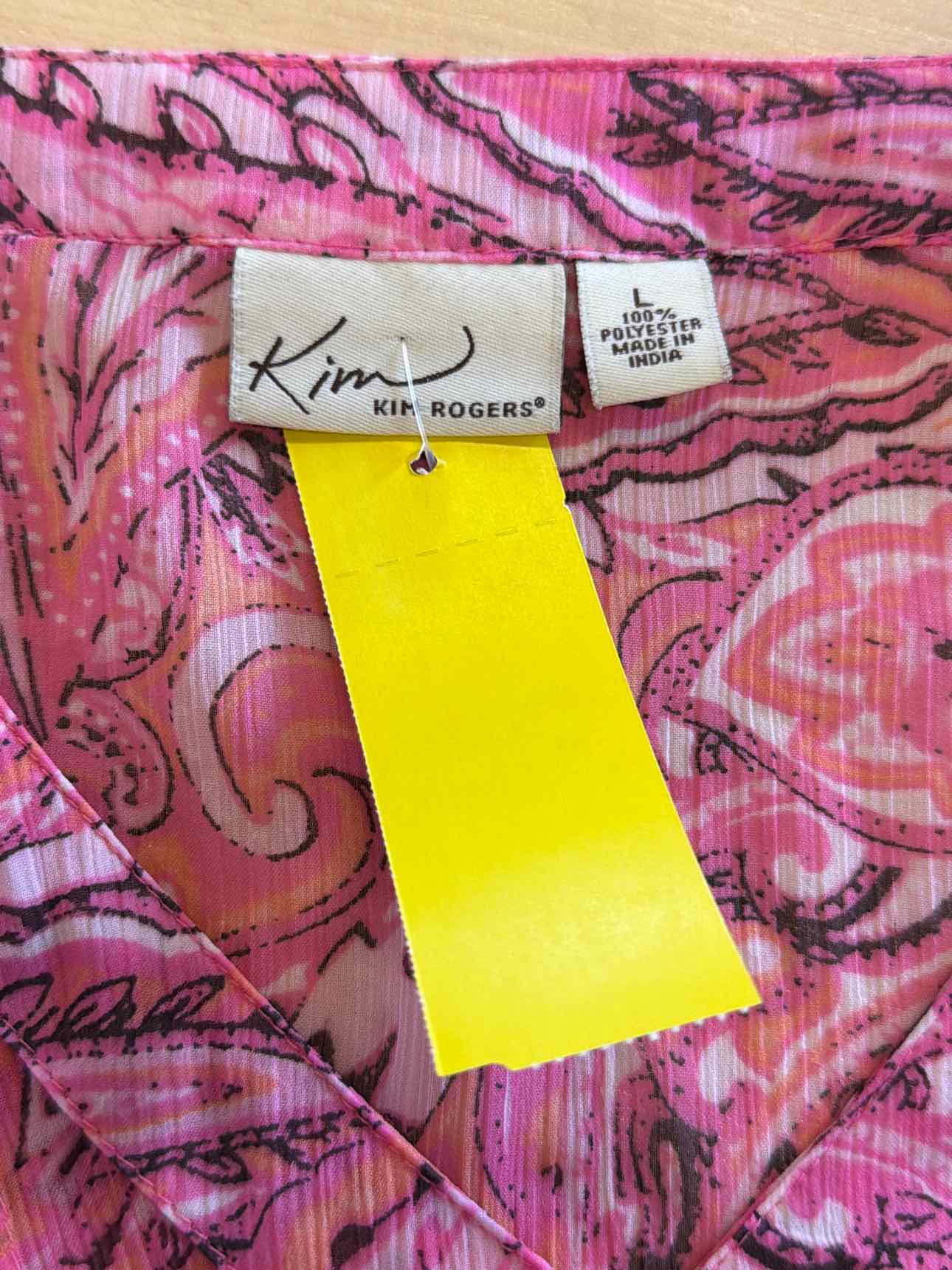 Kim Rogers Size L Pink Blouse