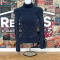 White House Black Market Size XS Blue Knit Preloved Sweater