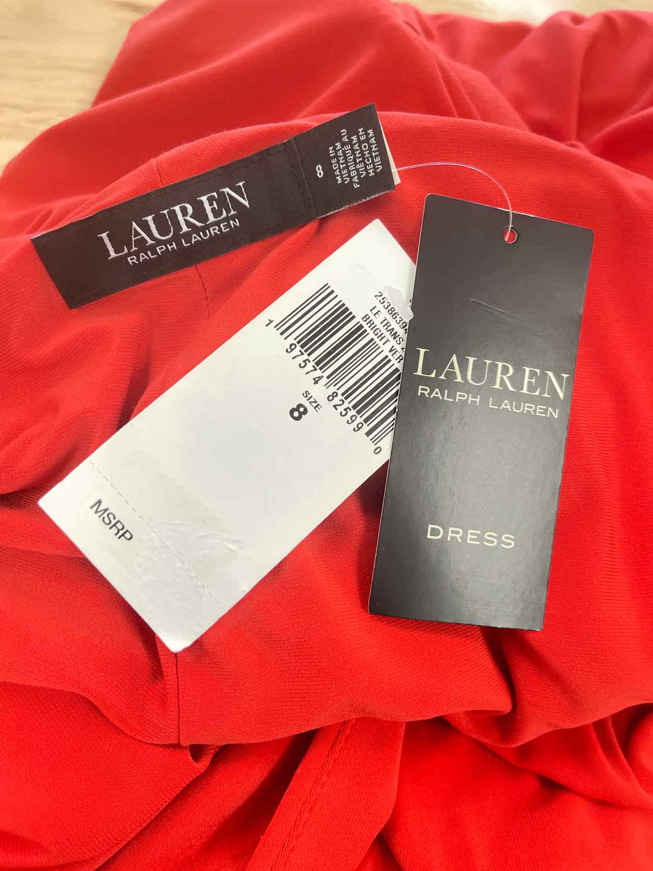 Ralph Lauren Size 8 Tomato Red New Dress