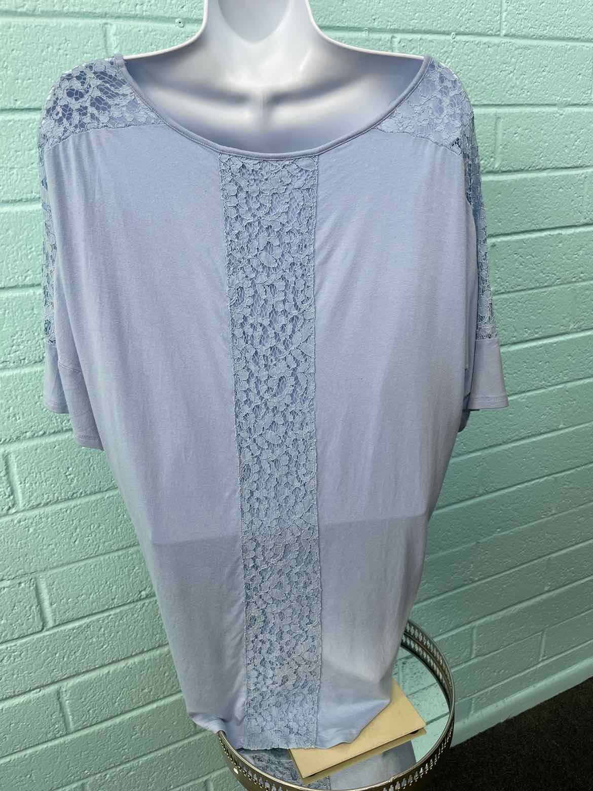 Chico's Size 1 Pale Blue Shirt