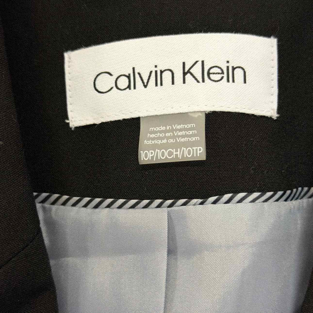 Calvin Klein One-Button Blazer, Regular and Petite Sizes - Black