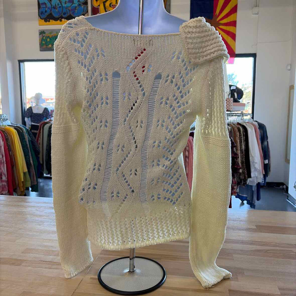 Hemer Size S/M White Knit Preloved Sweater
