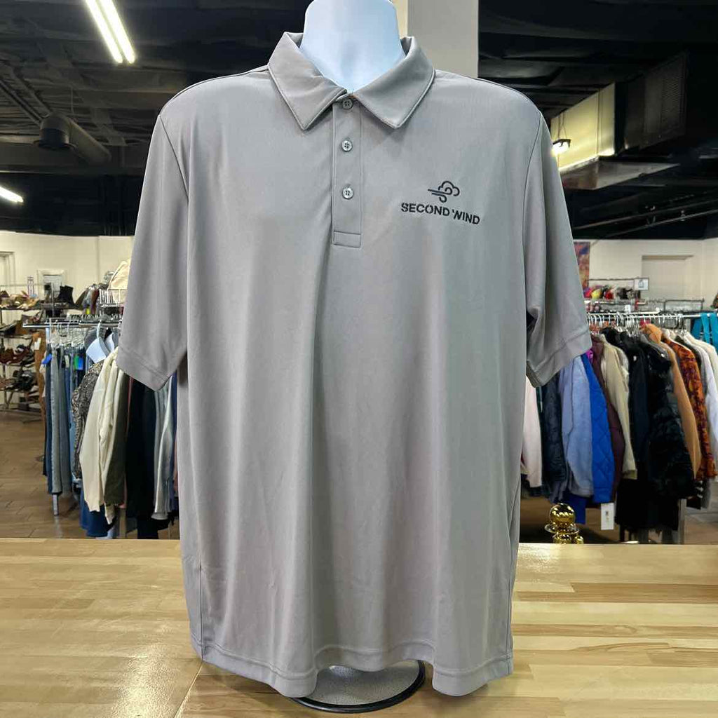 Team 365 Size L Gray Preloved MENS Polo