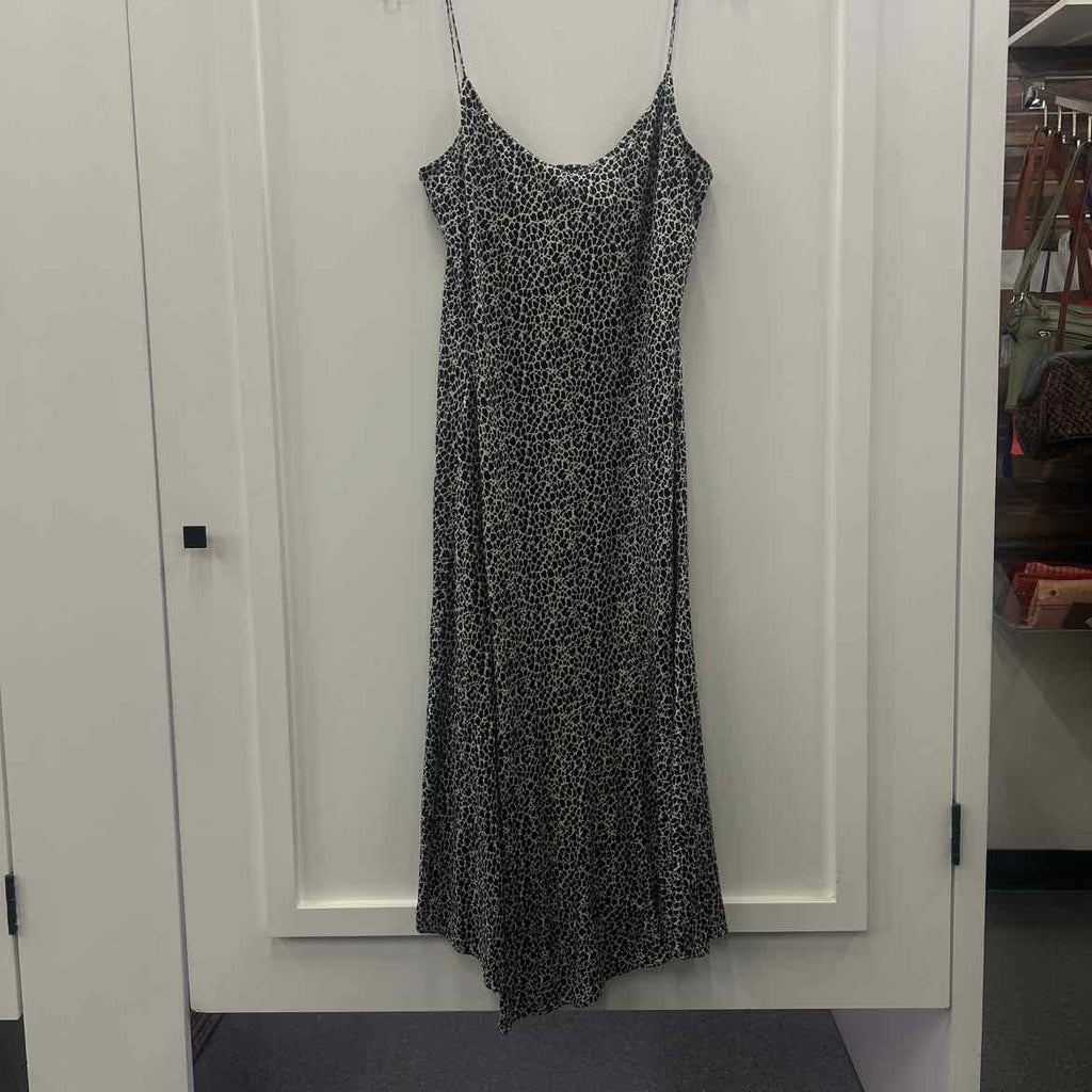 Banana Republic Size L black/cream Silk Preloved Dress