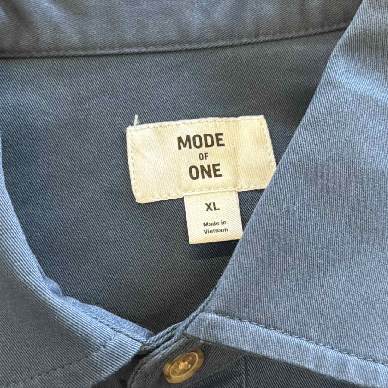 Mode Of One Size XL Blue New MENS Long Sleeve Shirt