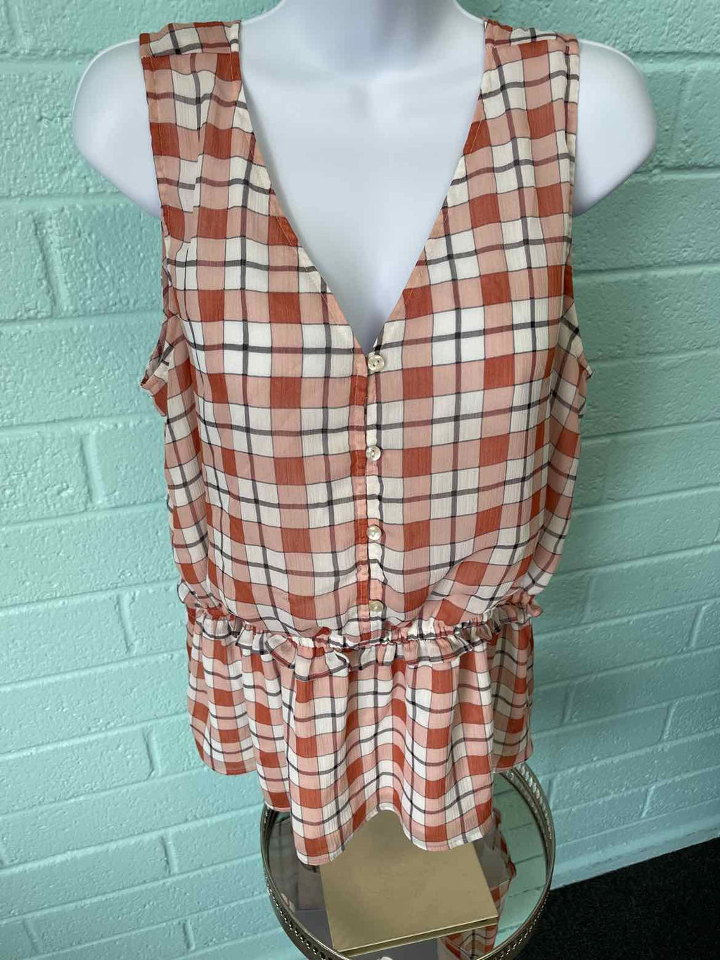 Ann Taylor Size L Rust Sleeveless