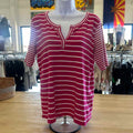 Jones New York Size XL Pink/white Cotton Preloved Shirt