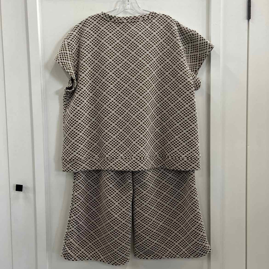 See and be Seen Size M Brown & Beige Preloved 2 pc Dress Set