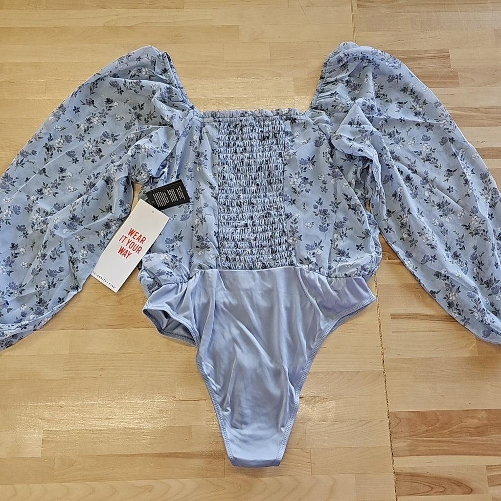 Celebrity Pink Juniors' Ruched Long-Sleeve Bodysuit