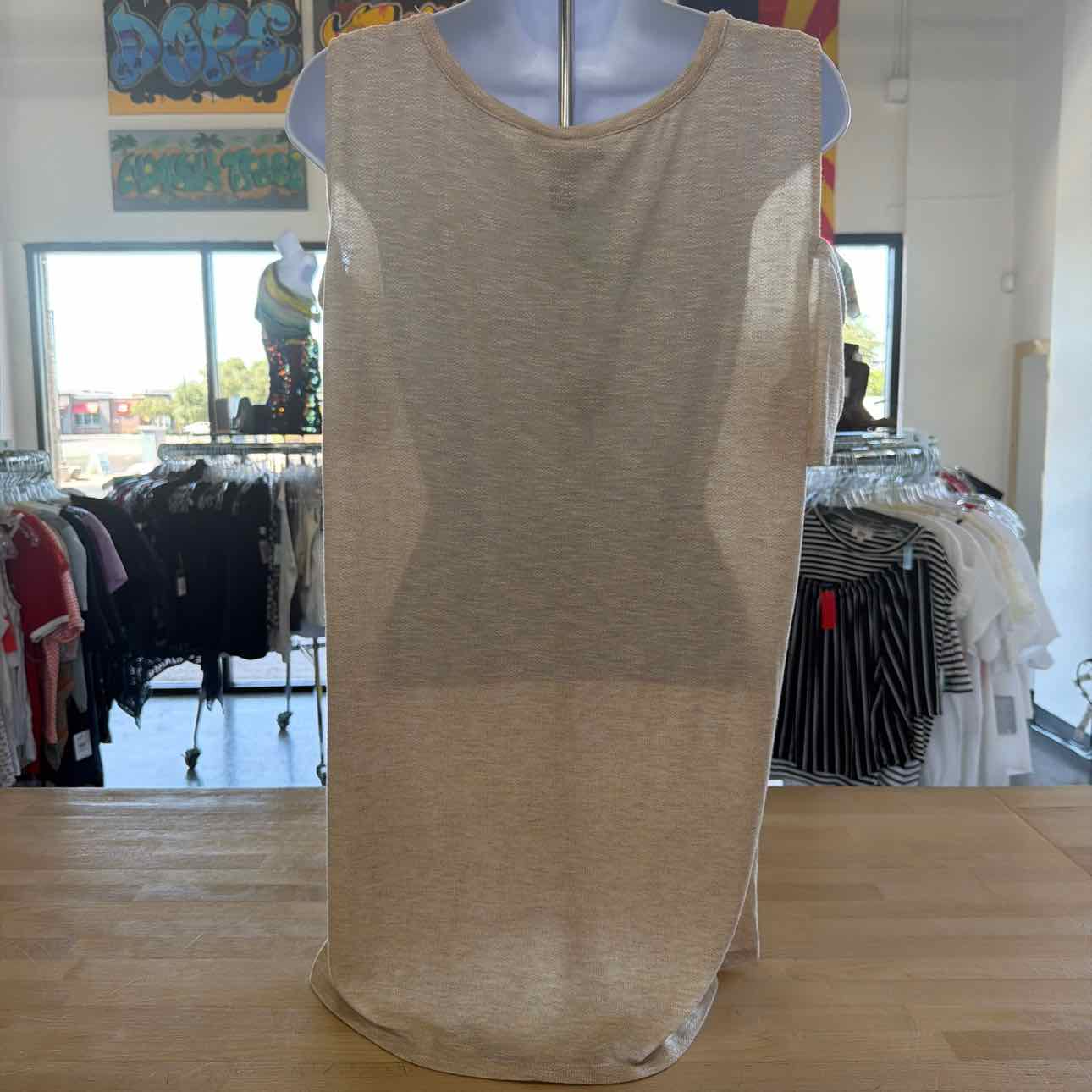 Style & Co. Size L Tan Preloved Blouse SS