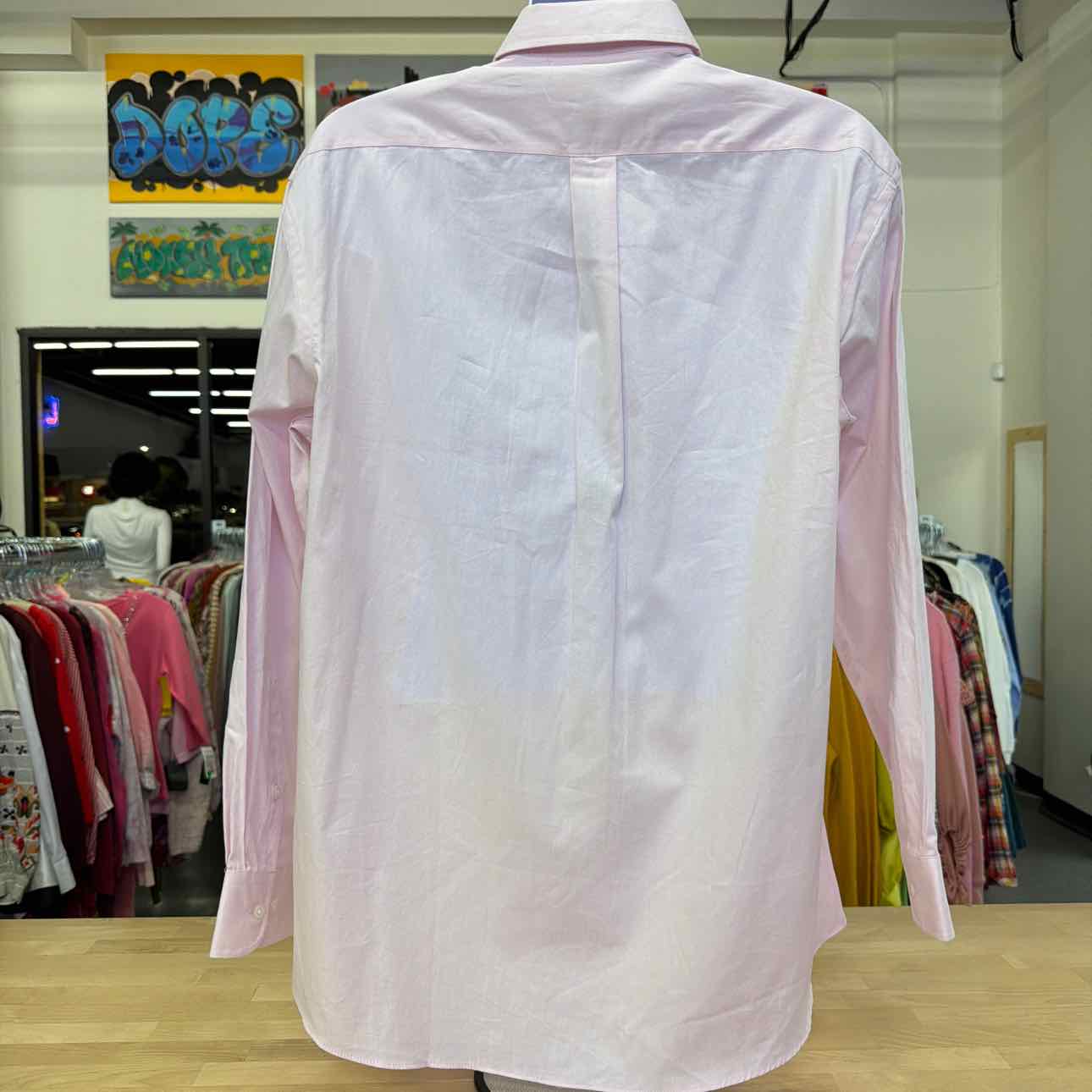 Club Room Dress Shirts Men's Parfait Pink Cotton Long Sleeve Regular Fit