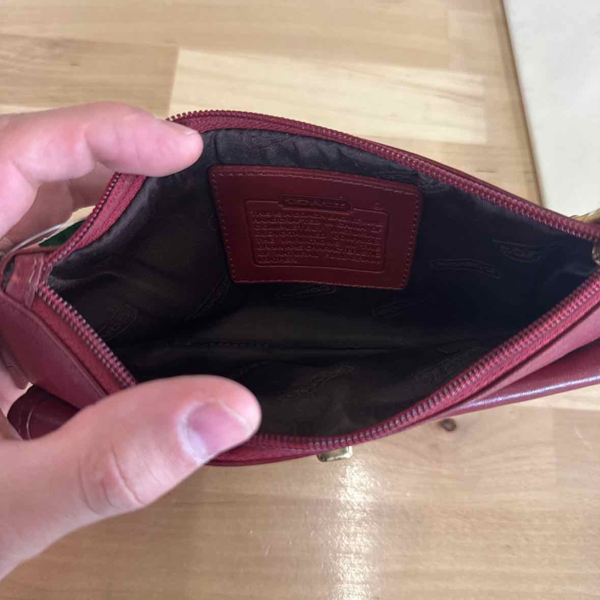 Coach Red Leather Wristlet