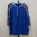 Ulla Popken Size 20/22 Aqua Print 2 Pc Set