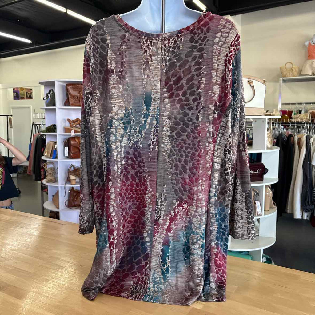 Ali Miles Size L Purple/Blue Preloved Tunic