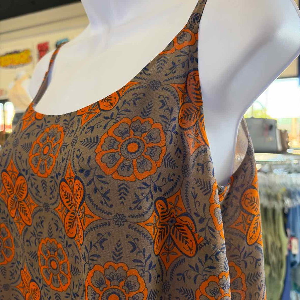 Cabi Size S Gray & Orange Preloved Tank