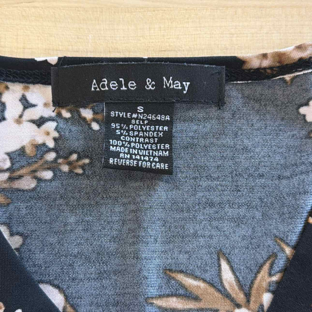 Adele and May Size S Black Polyester Spandex Preloved Blouse