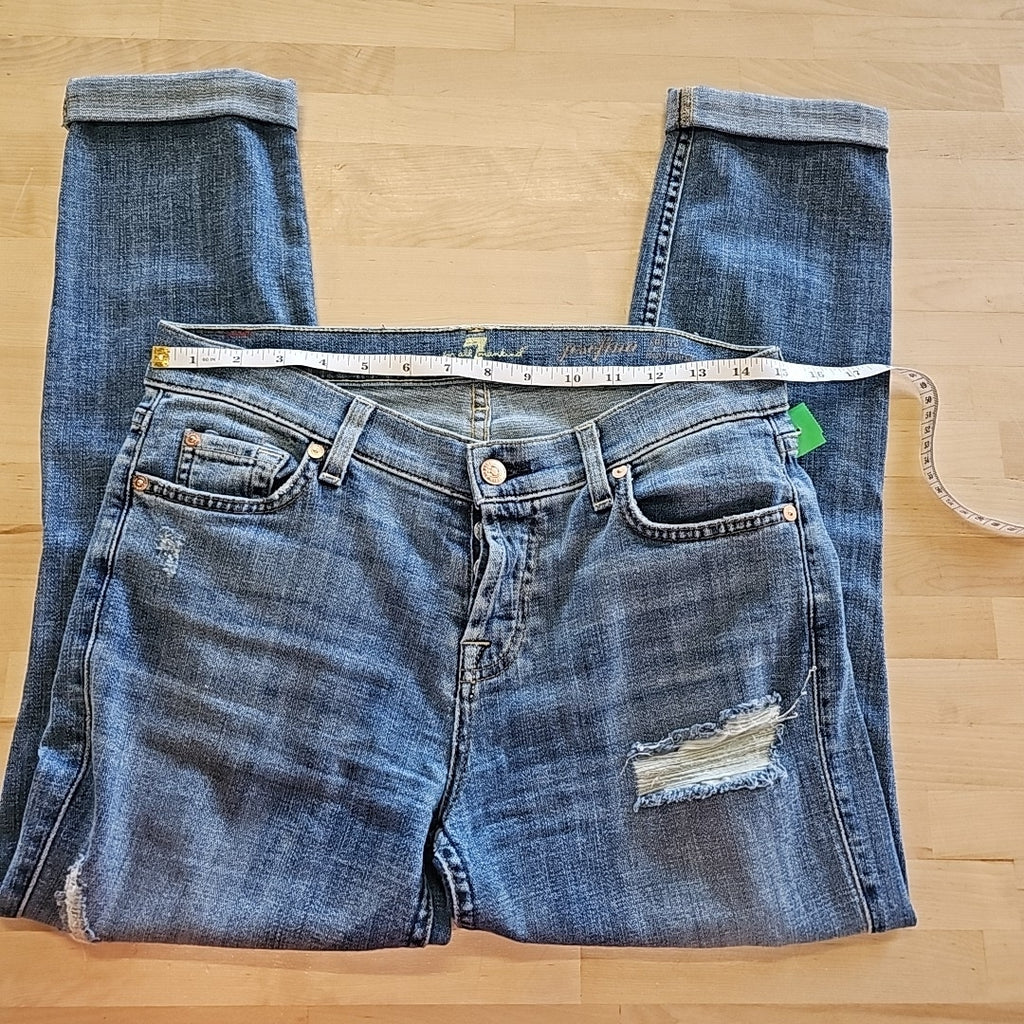 7 for all mankind Size 25 Blue Denim Preloved Jeans