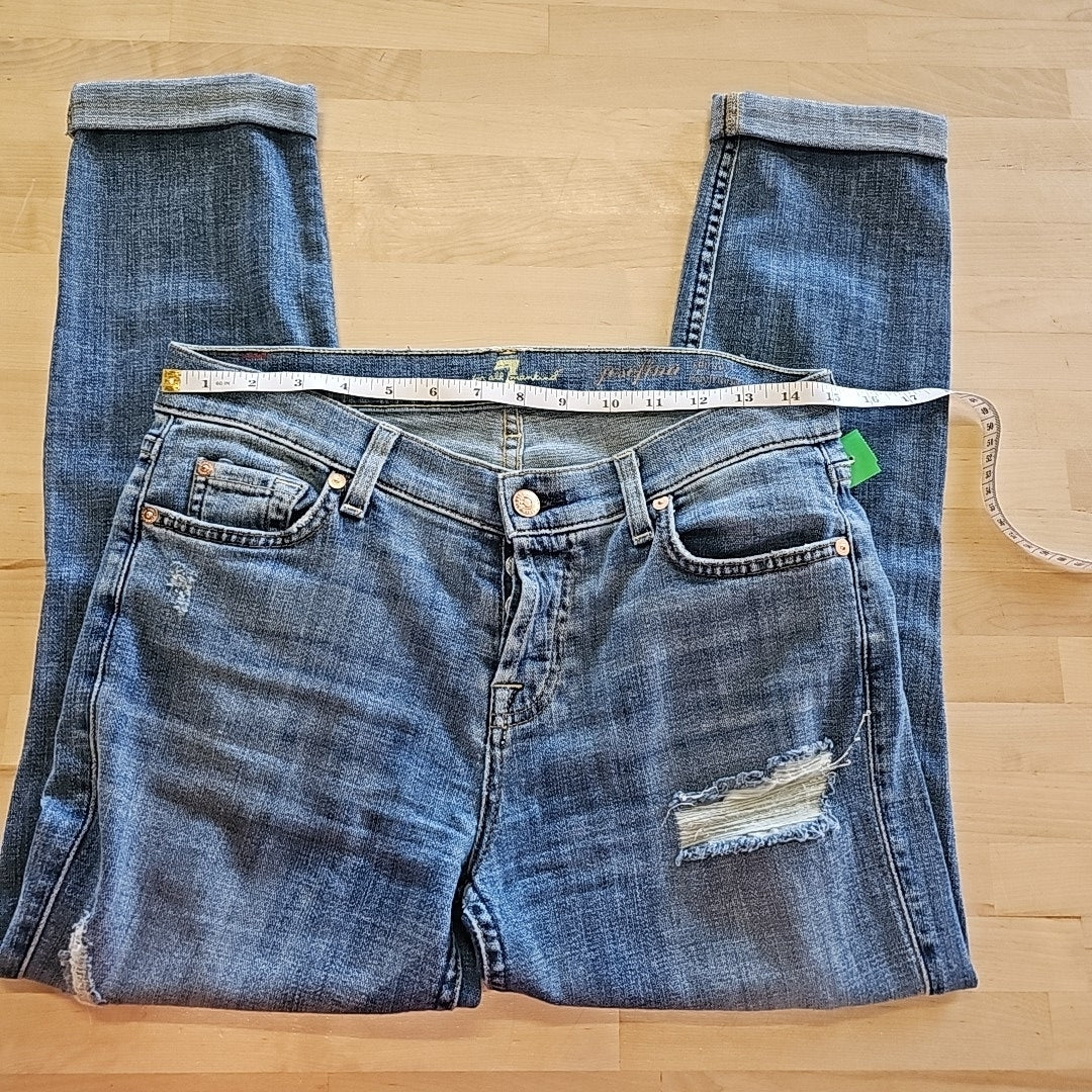 7 for all mankind Size 25 Blue Denim Preloved Jeans