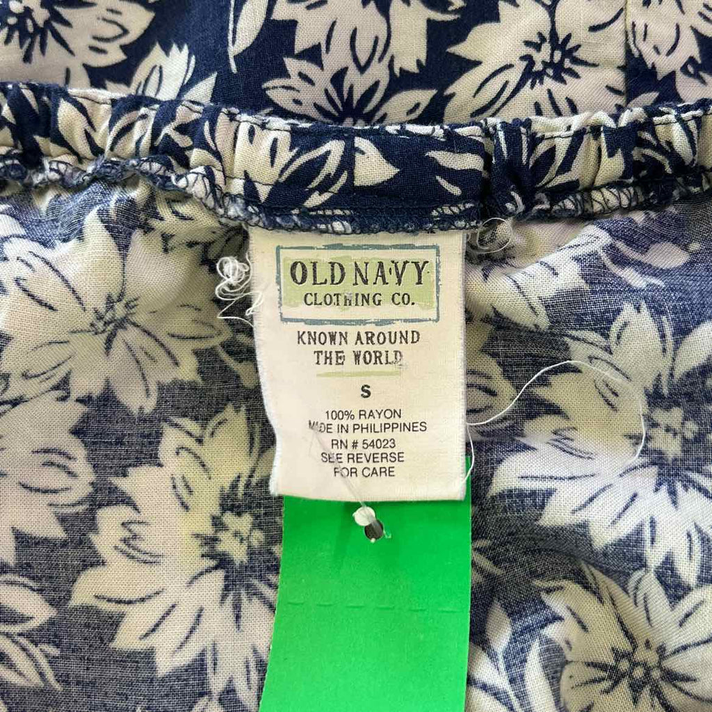 Old Navy Size S Blue/White Rayon Preloved Dress