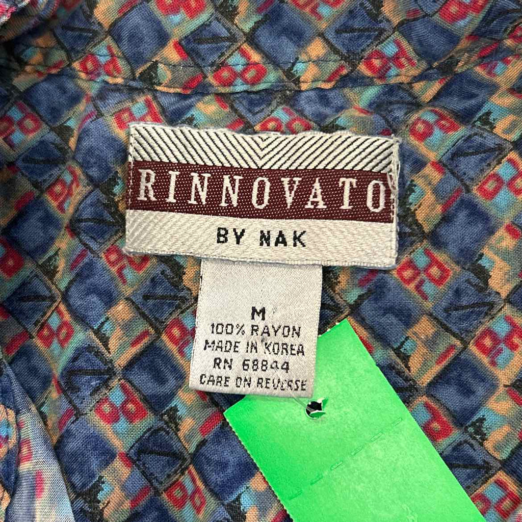Rinnovato Size M Blue Preloved MENS Button Down Shirt